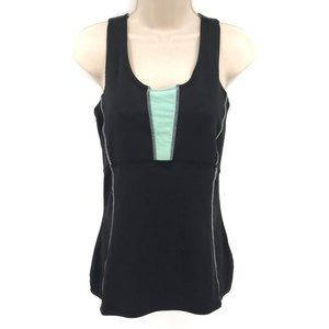 Gaiam Womens Black Cross Back Athletic Active Top Size M